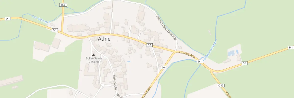 Plan du 2 Rue du Moulin à Athie