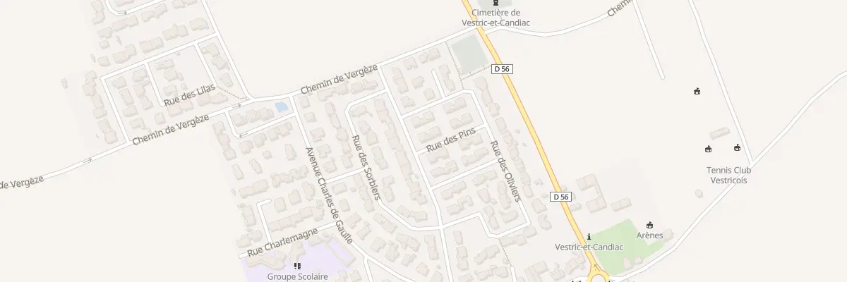 Plan du 2 Rue des Pins à Vestric-et-Candiac