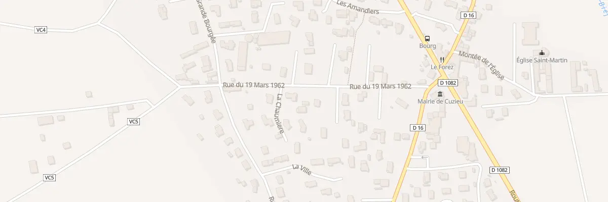 Plan du 5292 Le Bourg à Cuzieu