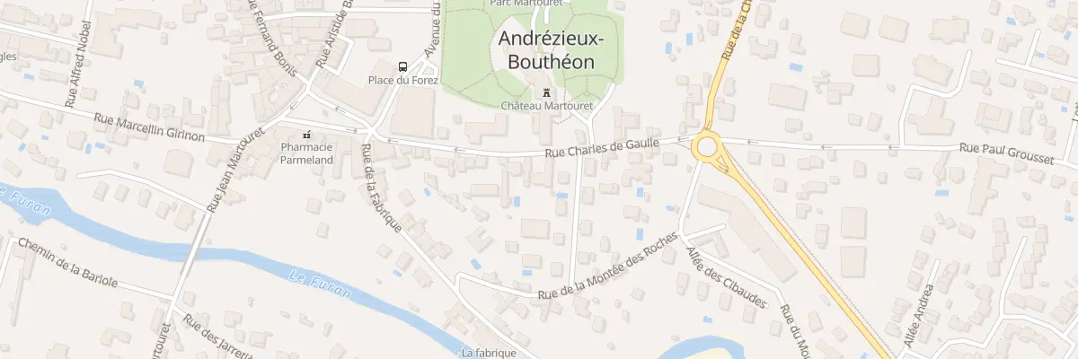 Plan du 22 Rue Charles de Gaulle à Andrézieux-Bouthéon