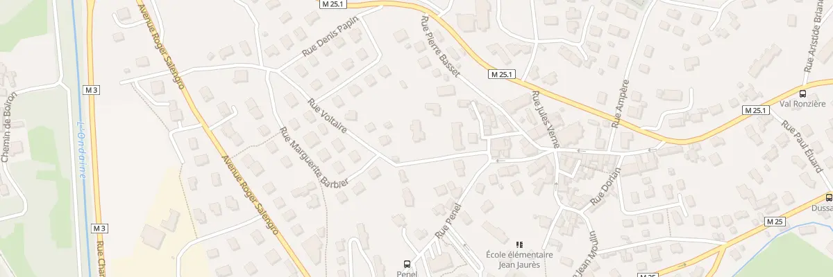 Plan du 17 Rue Voltaire à Unieux