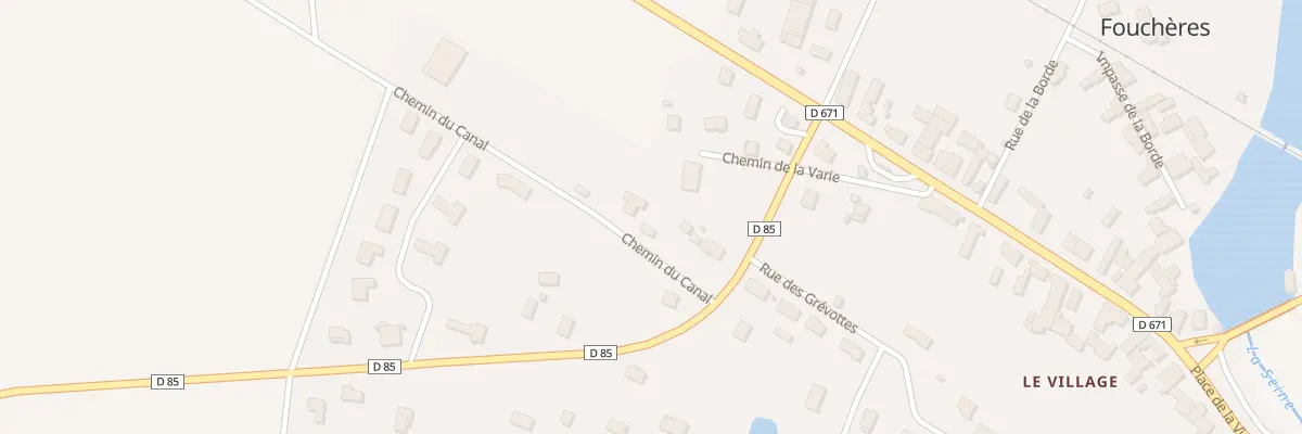Plan du 4 Che du Canal à Fouchères
