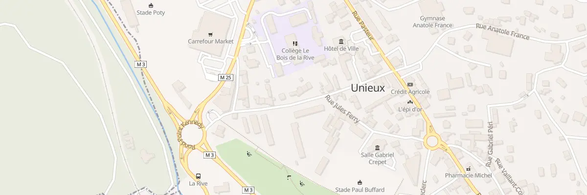 Plan du 22 Rue Pierre Curie à Unieux