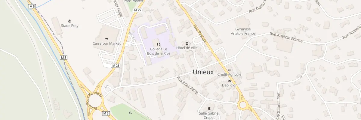 Plan du 10 Rue Pierre Curie à Unieux