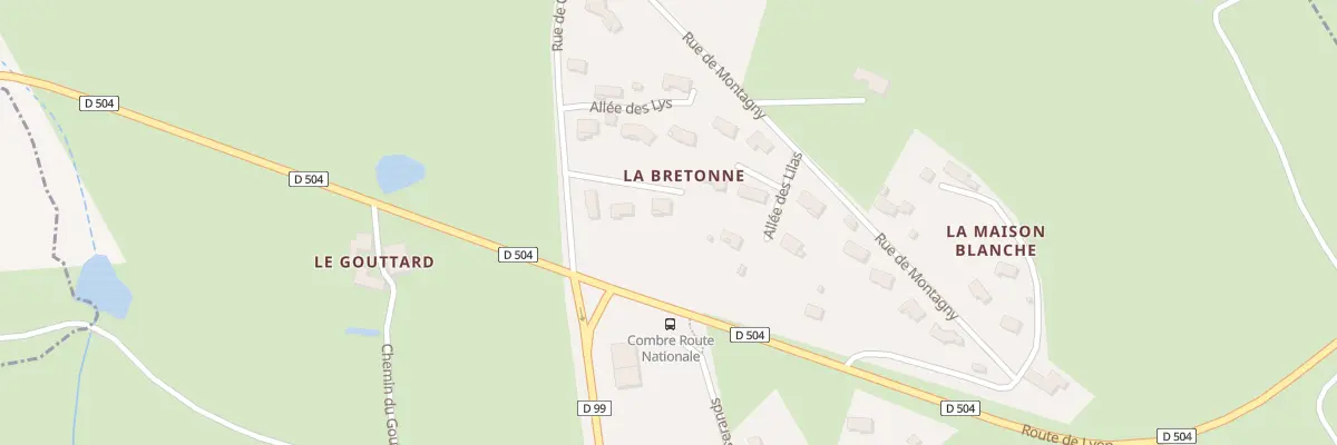 Plan du 64 All des Rosiers à Combre