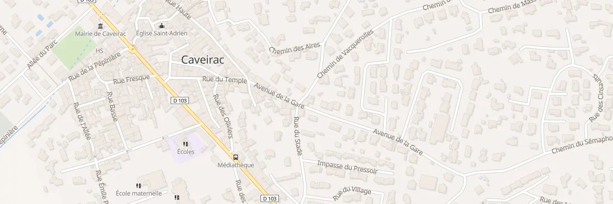 Plan du 5 Av de la Gare à Caveirac