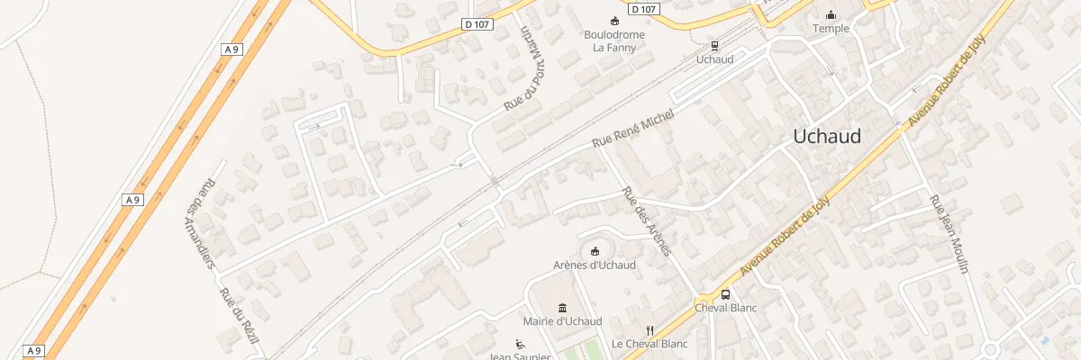 Plan du 9 Rue René Michel à Uchaud