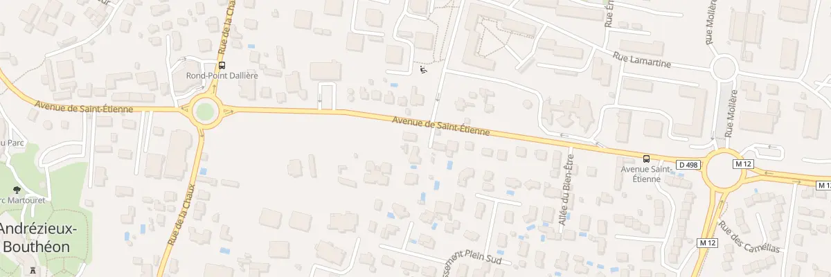 Plan du 12 Av de Saint-Etienne à Andrézieux-Bouthéon