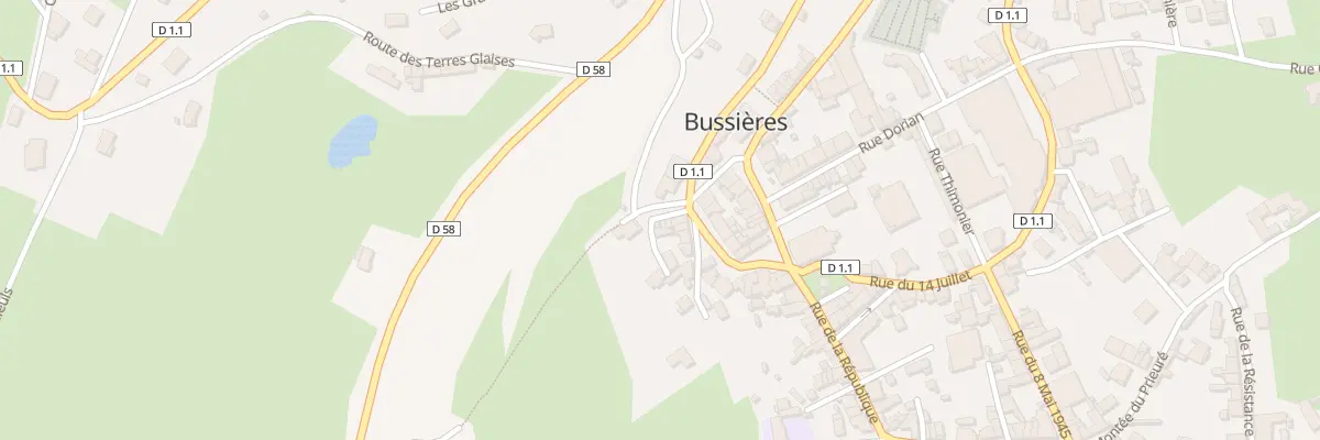 Plan du 25 Rue du Pere Cotton à Bussières