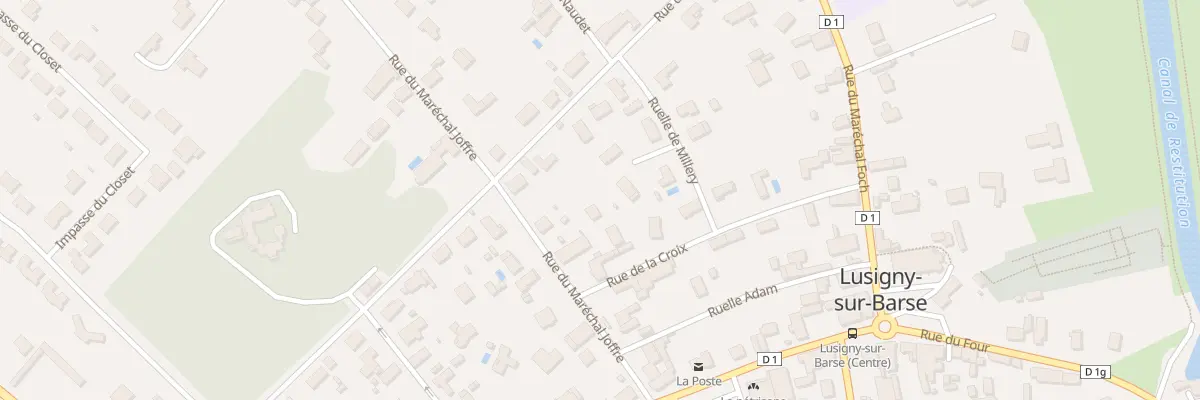 Plan du 16 Rue du Maréchal Joffre à Lusigny-sur-Barse