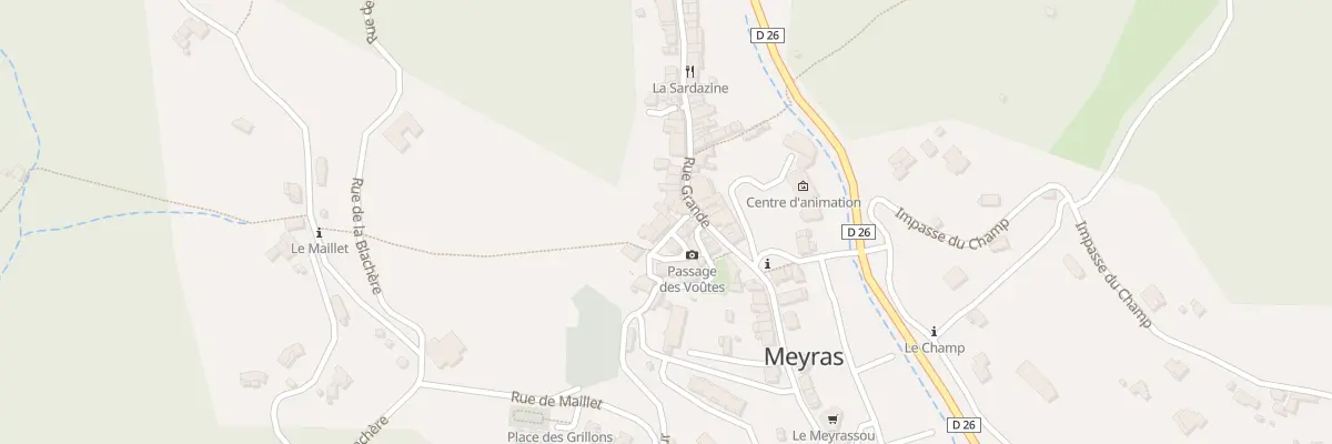 Plan du 20 Rue de la Viguerie à Meyras