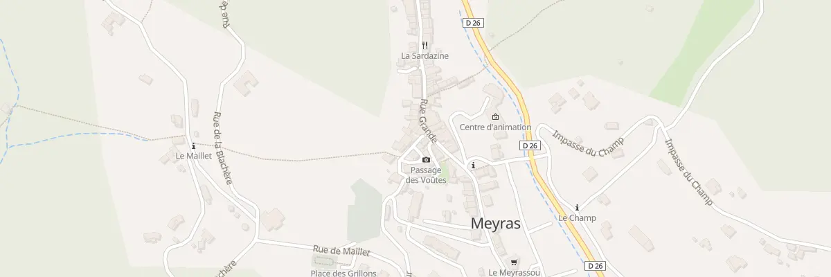 Plan du 14 Rue de la Viguerie à Meyras