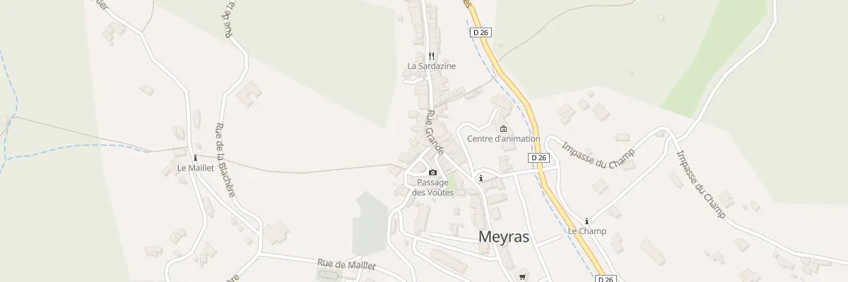 Plan du 77 Rue Grande à Meyras