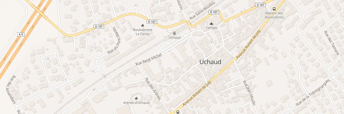 Plan du 1 Rue René Michel à Uchaud