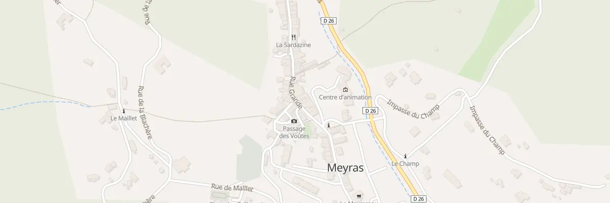 Plan du 60 Rue Grande à Meyras