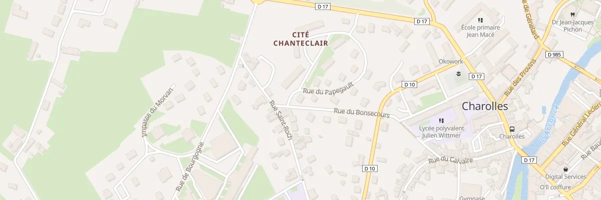 Plan du 2 Rue du Papegault à Charolles