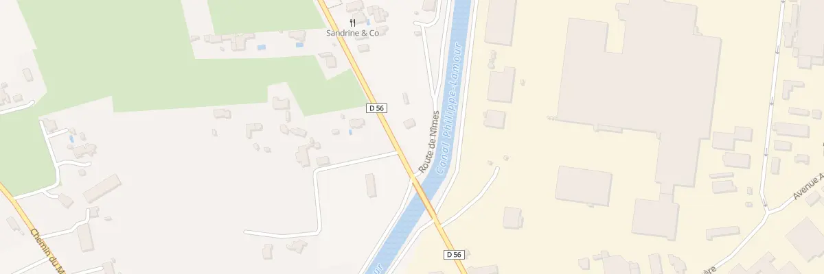 Plan du 74 Rte de Nimes à Vauvert