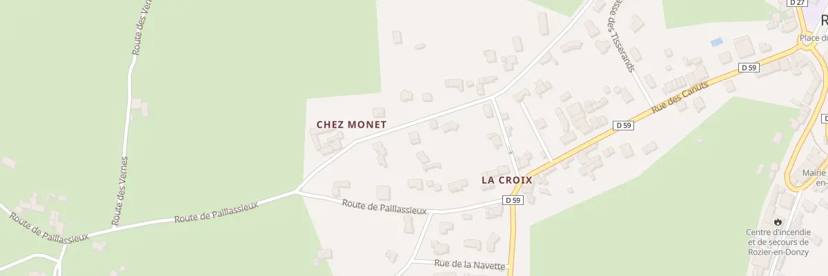 Plan du 75 Rue de chez Monet à Rozier-en-Donzy