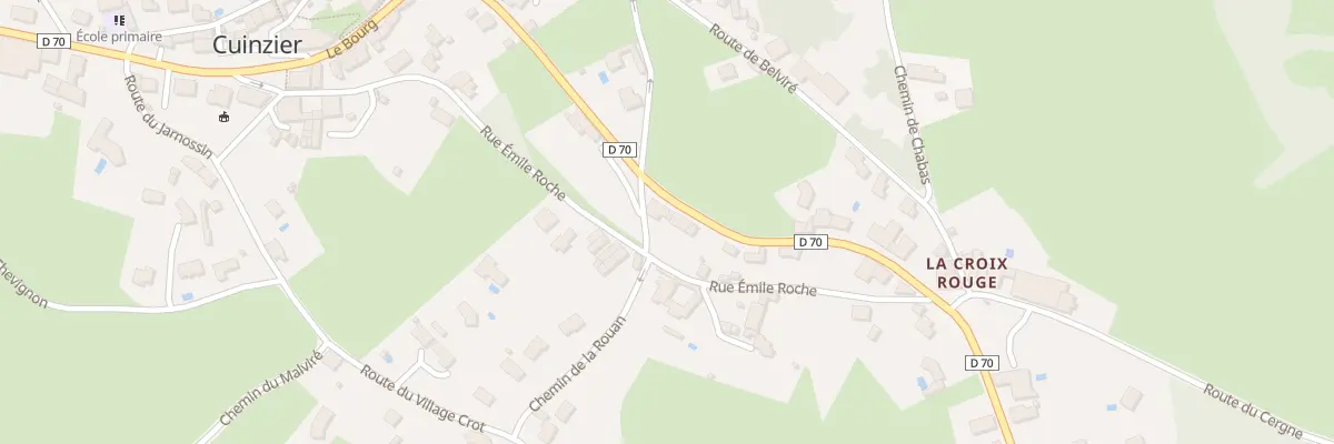 Plan du 170 Rte de Cours à Cuinzier
