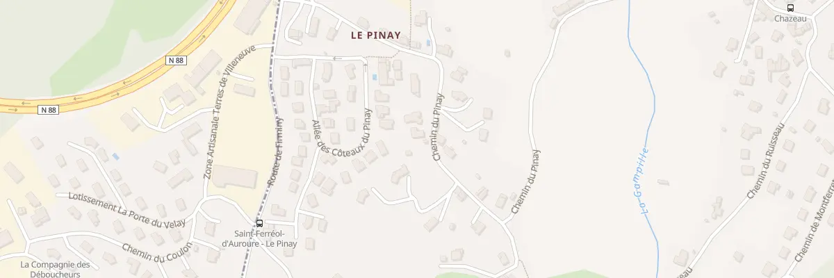 Plan du 21 Che du Pinay à Firminy