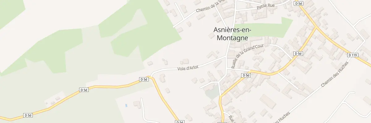 Plan du 6 Rue d’Arlot à Asnières-en-Montagne
