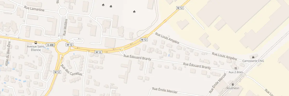 Plan du 3 Rue Branly à Andrézieux-Bouthéon