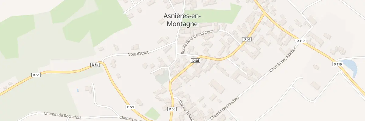 Plan du 2 Rue des Jardins à Asnières-en-Montagne