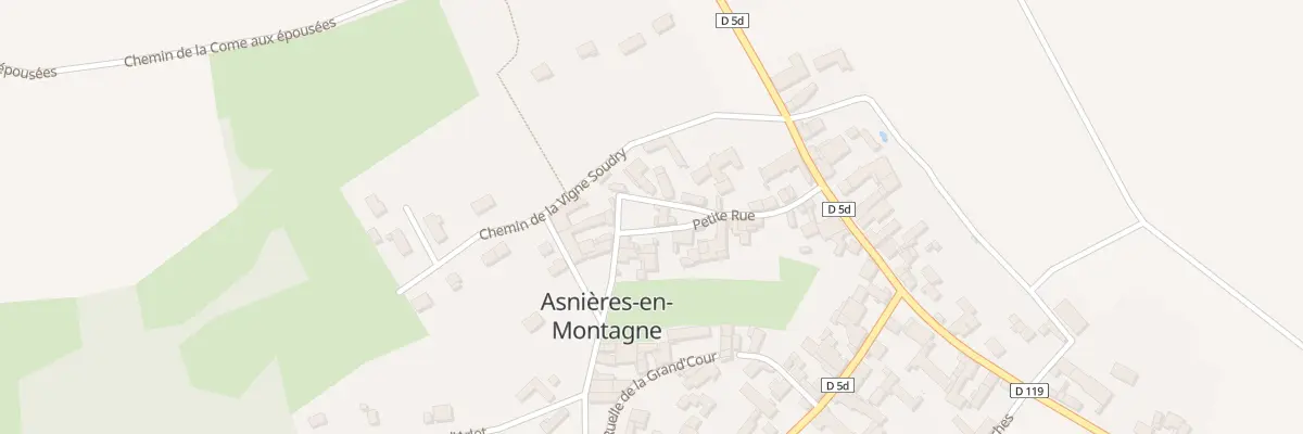 Plan du 2 Rue Petite Rue du Dessus à Asnières-en-Montagne