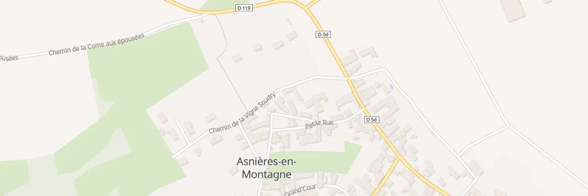 Plan du 9 Rue Petite Rue du Dessus à Asnières-en-Montagne