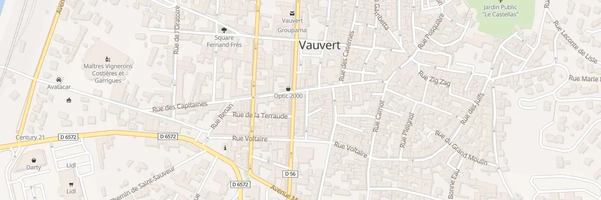 Plan du 16 Rue Francois Boissier à Vauvert