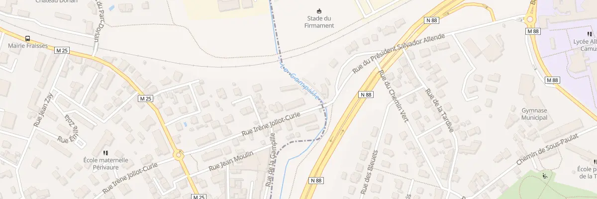 Plan du 2 Rue Irène Joliot-Curie à Fraisses
