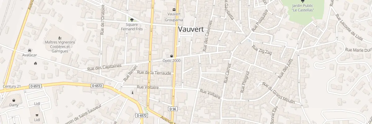 Plan du 13 Rue Francois Boissier à Vauvert
