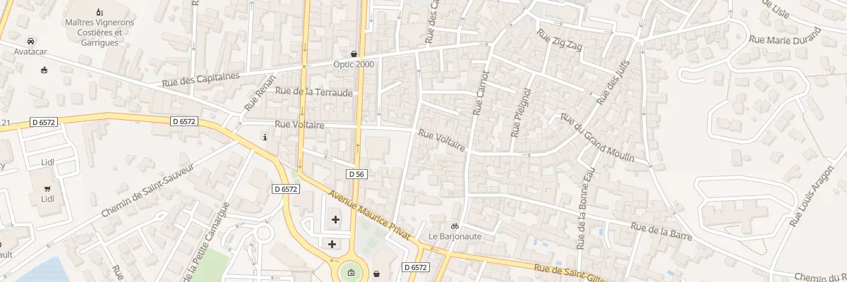 Plan du 55 Rue Voltaire à Vauvert