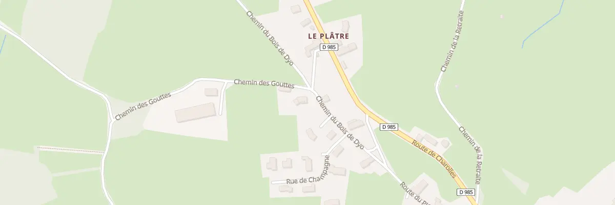 Plan de Che du Bois de Dyo à Saint-Symphorien-des-Bois