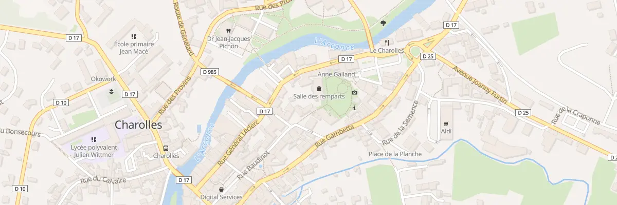 Plan du 33 Rue Baudinot à Charolles