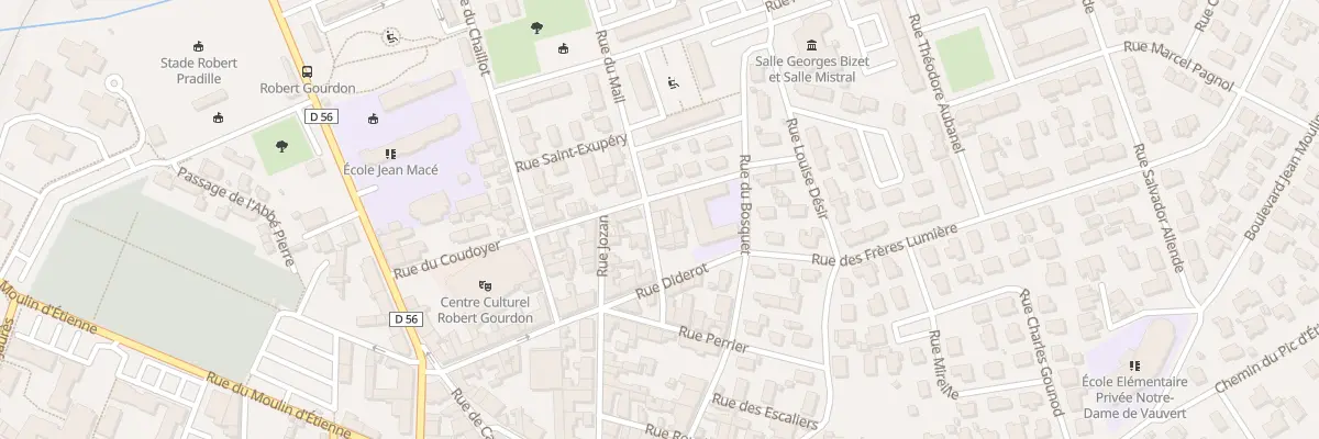 Plan du 2 Rue du Mail à Vauvert