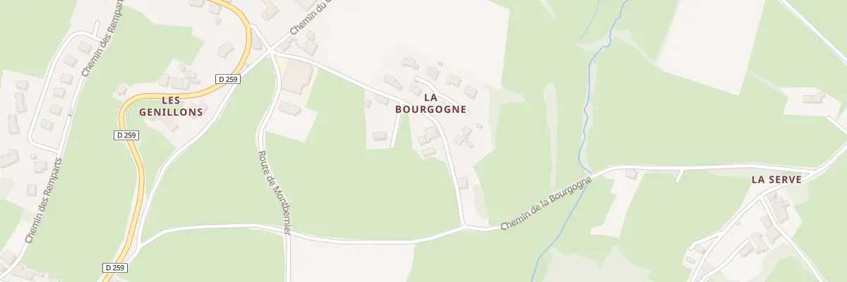 Plan du 190 Che de la Bourgogne à Coublanc