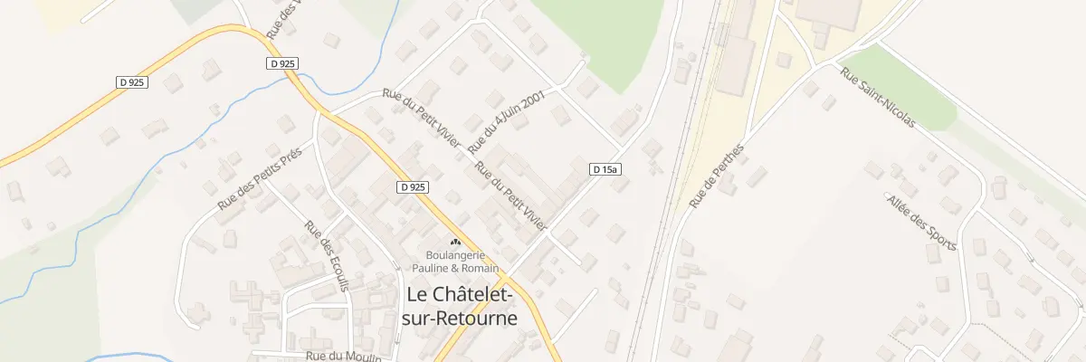 Plan du 9 Rue de la Gare au Châtelet-sur-Retourne