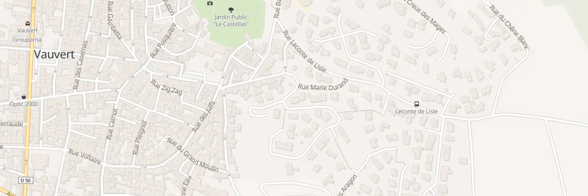 Plan du 1 Rue Jules Massenet à Vauvert