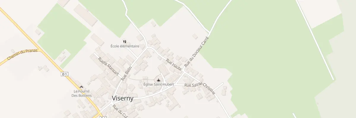 Plan du 13 Rue Haute à Viserny