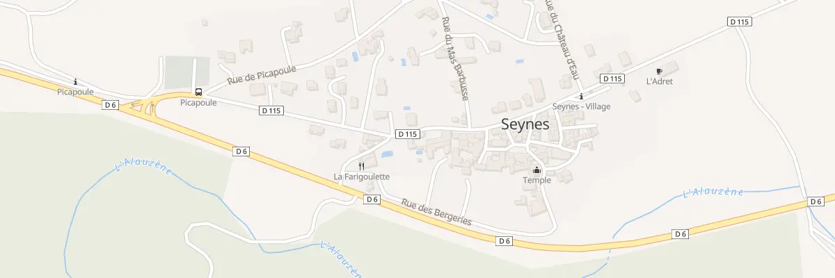 Plan du 304 Rte des Cévennes à Seynes