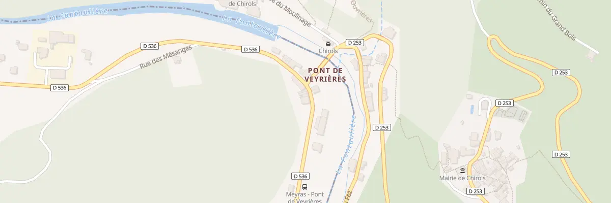 Plan du 2380 Rte de la Fontaulière à Meyras