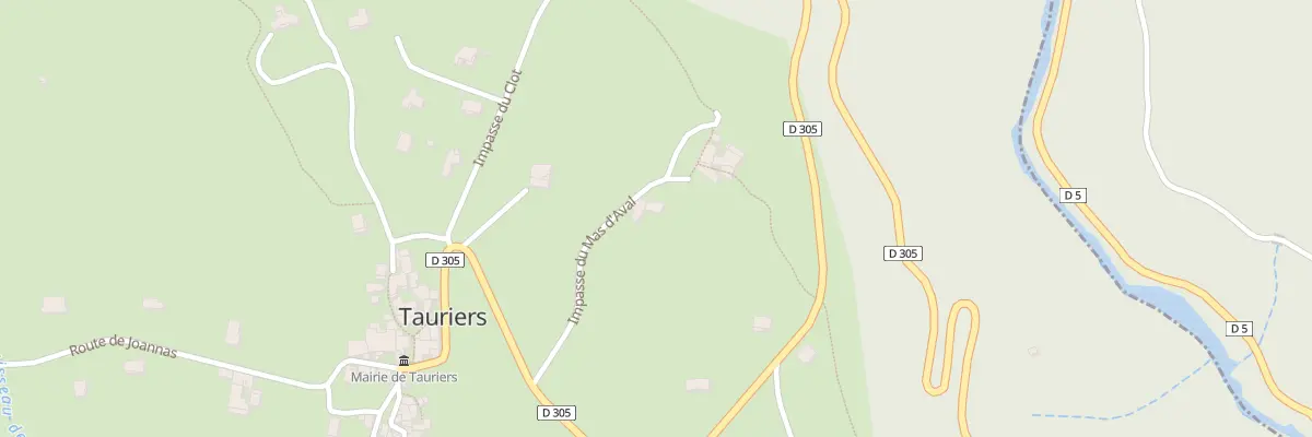 Plan du 5205 Le Mas d’Aval à Tauriers