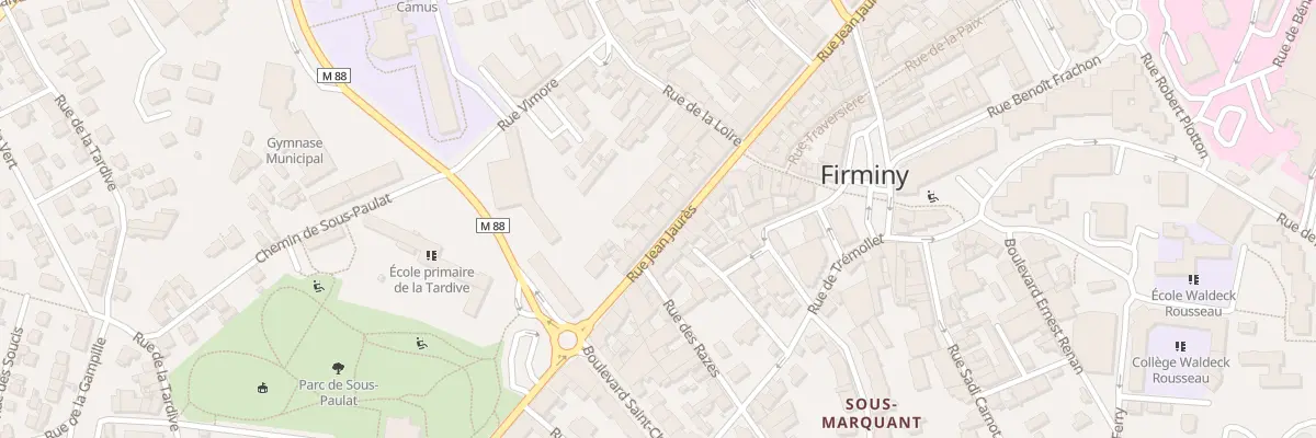 Plan du 15 Rue Victor Hugo à Firminy