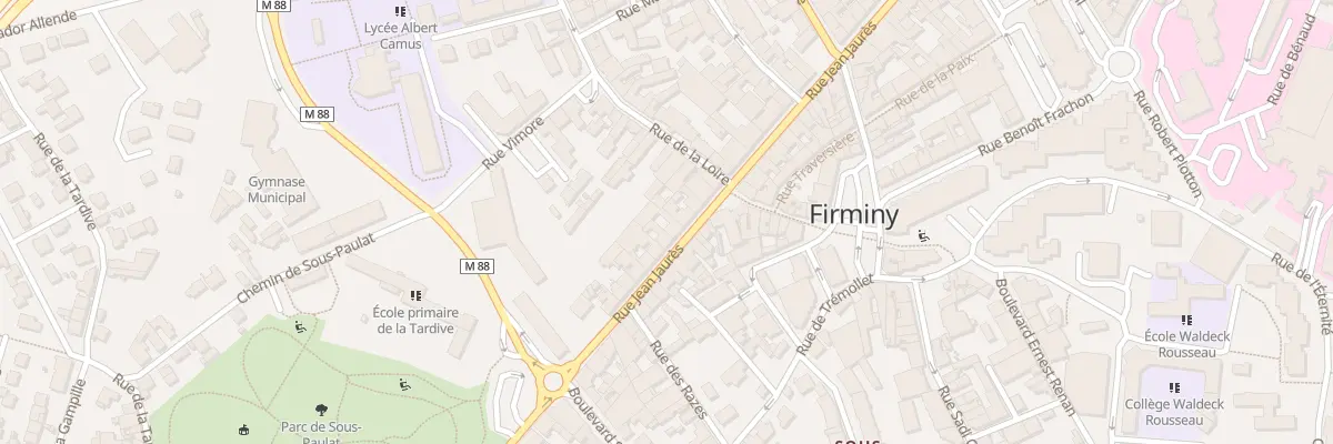 Plan du 9 Rue Victor Hugo à Firminy