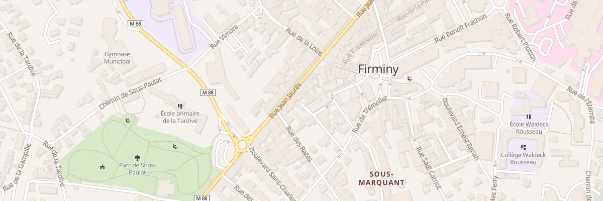 Plan du 14 Rue Victor Hugo à Firminy