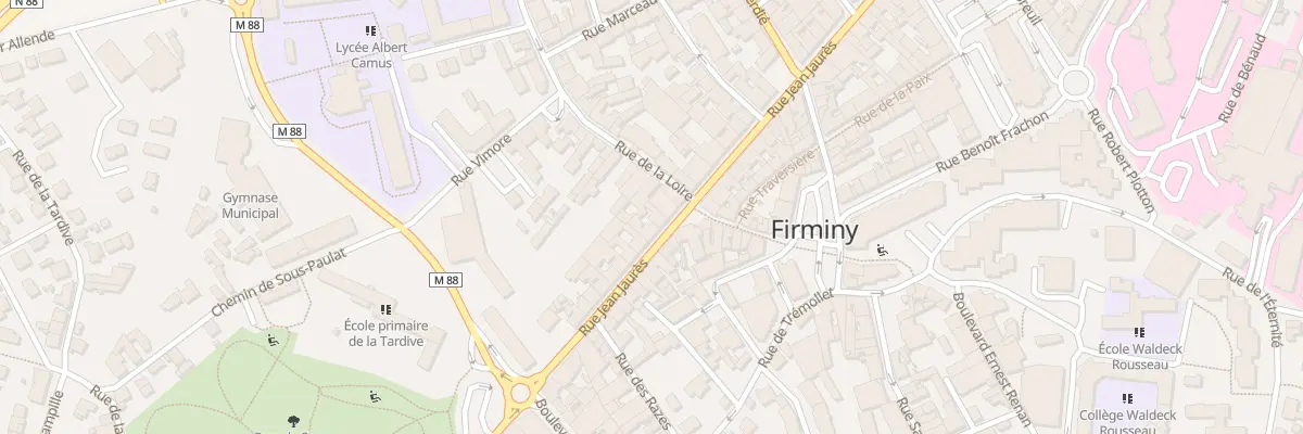 Plan du 5 Rue Victor Hugo à Firminy