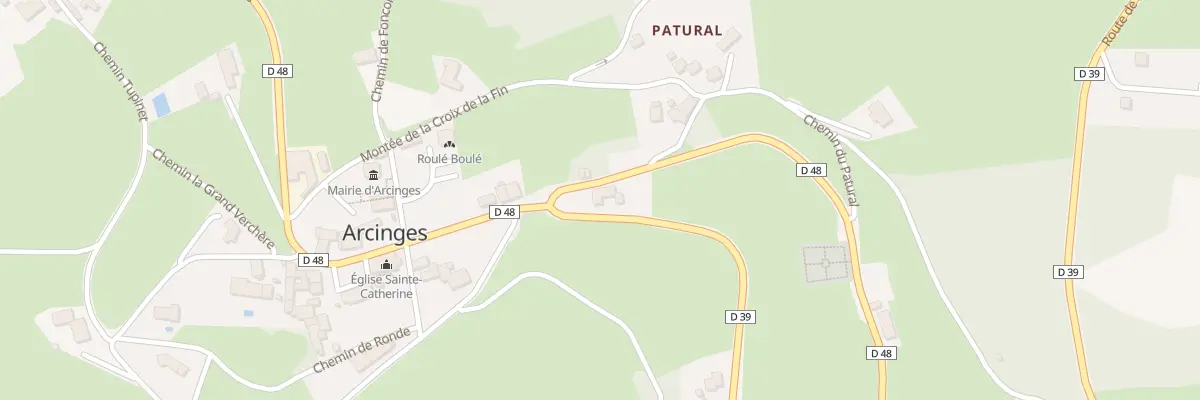 Plan du 25 Rte de Cuinzier à Arcinges