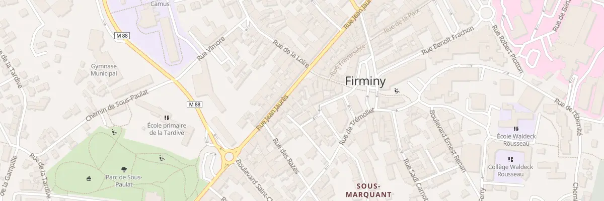 Plan du 6 Rue Victor Hugo à Firminy