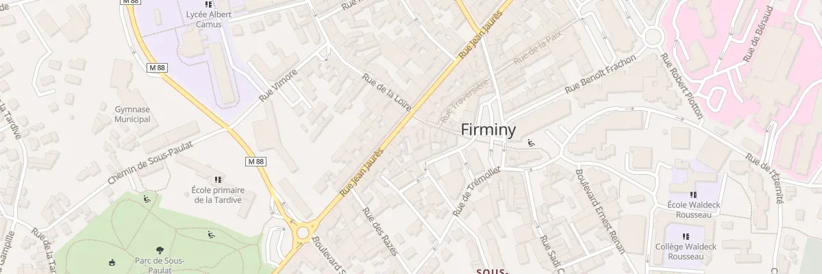 Plan du 2 Rue Victor Hugo à Firminy